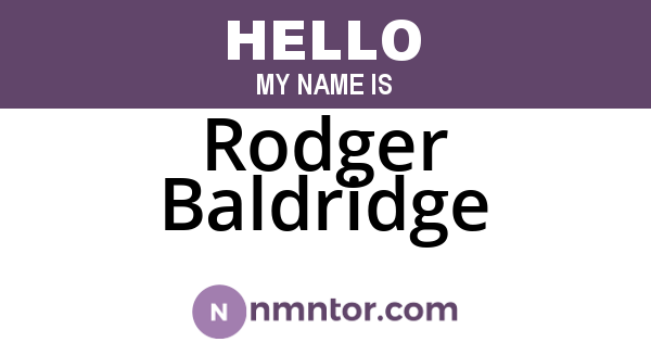 Rodger Baldridge