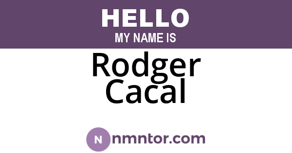 Rodger Cacal