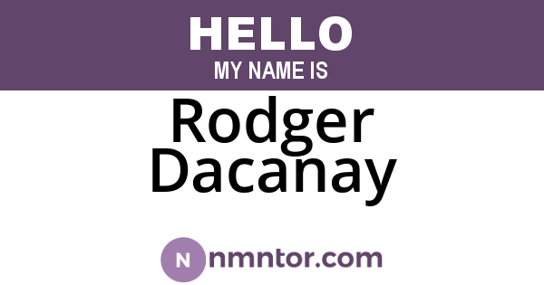 Rodger Dacanay