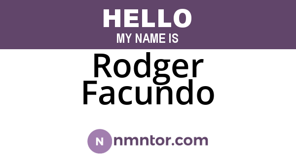 Rodger Facundo