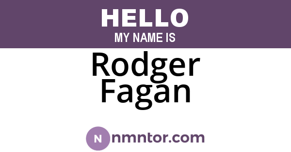 Rodger Fagan