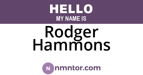Rodger Hammons