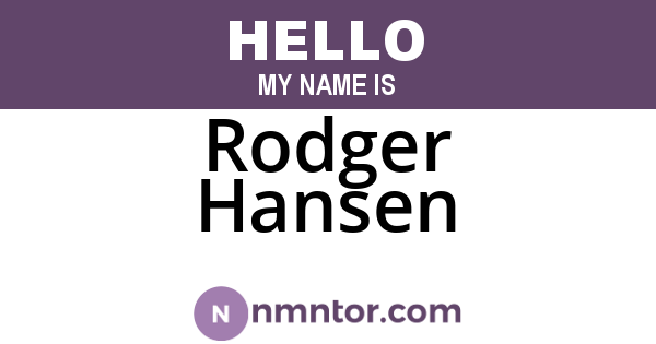 Rodger Hansen