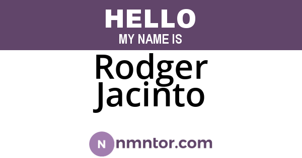 Rodger Jacinto
