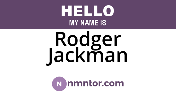 Rodger Jackman