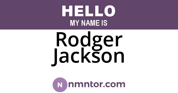 Rodger Jackson