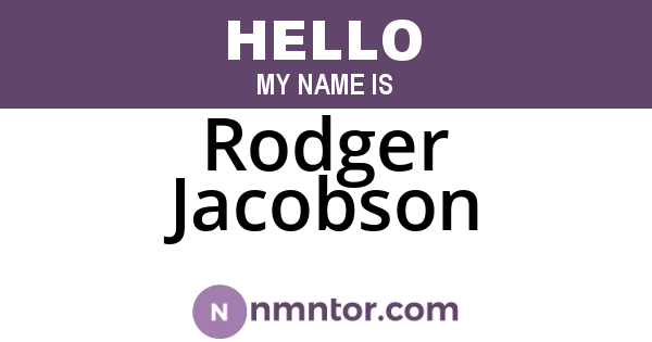 Rodger Jacobson