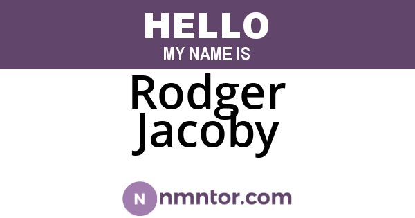 Rodger Jacoby