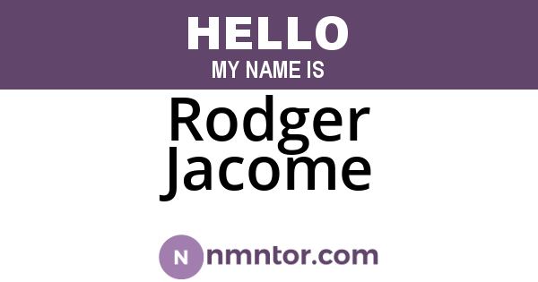 Rodger Jacome