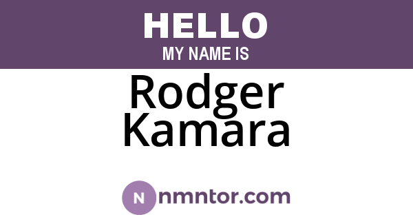 Rodger Kamara