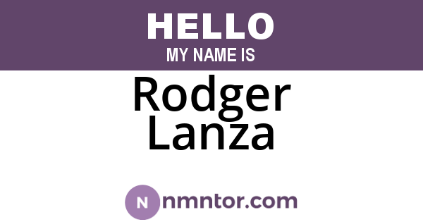 Rodger Lanza