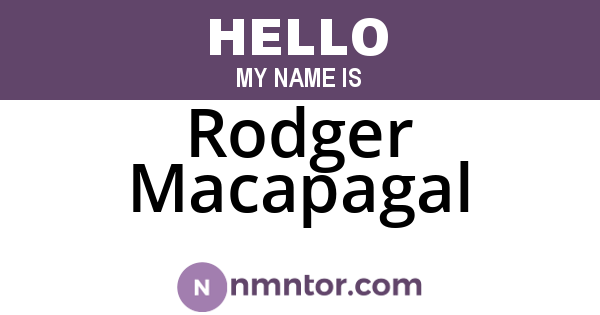 Rodger Macapagal