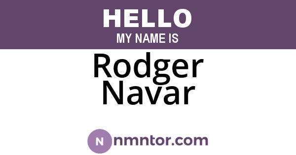 Rodger Navar
