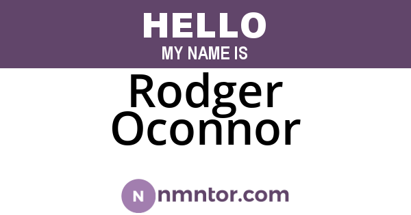 Rodger Oconnor