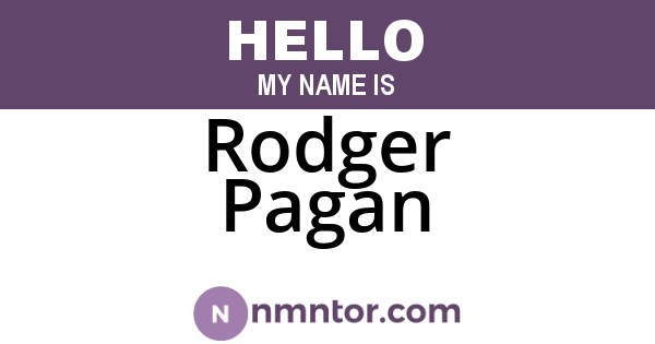 Rodger Pagan