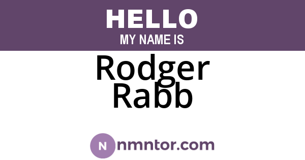 Rodger Rabb