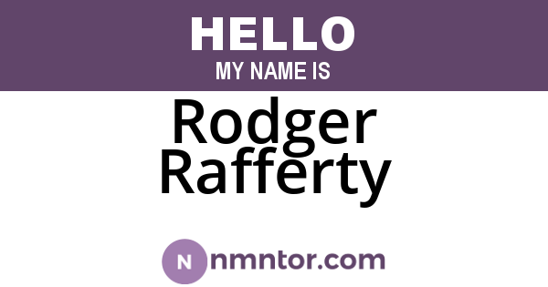 Rodger Rafferty