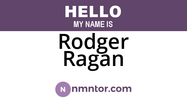Rodger Ragan
