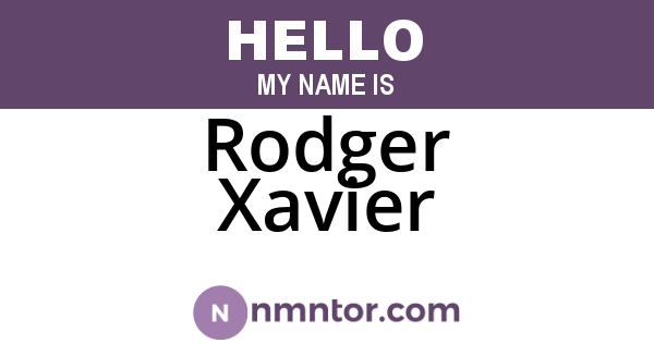 Rodger Xavier