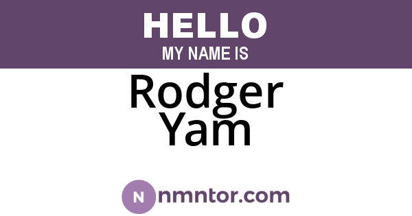 Rodger Yam