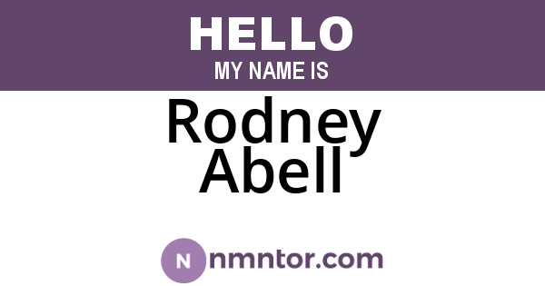 Rodney Abell