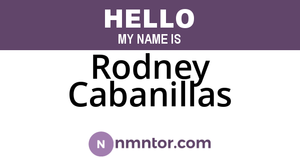 Rodney Cabanillas
