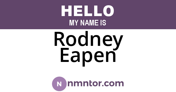 Rodney Eapen