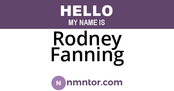 Rodney Fanning