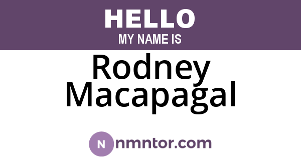 Rodney Macapagal