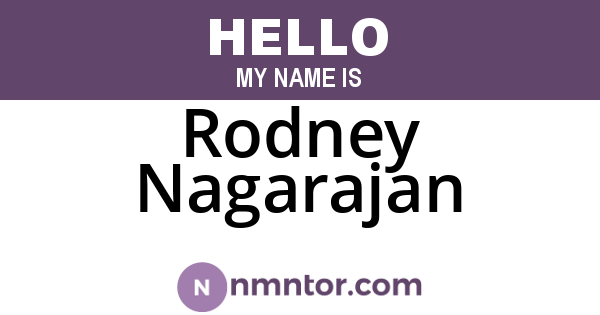 Rodney Nagarajan