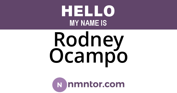 Rodney Ocampo