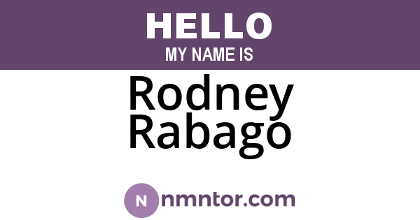 Rodney Rabago