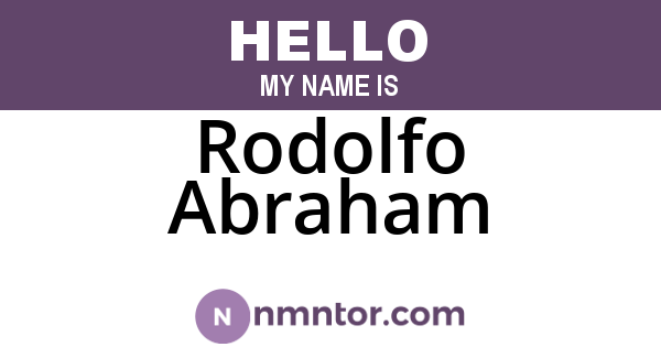 Rodolfo Abraham