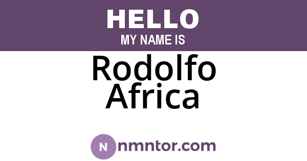 Rodolfo Africa