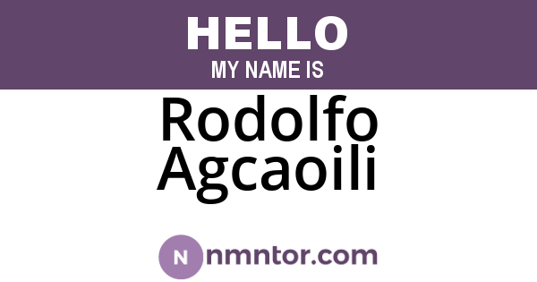 Rodolfo Agcaoili