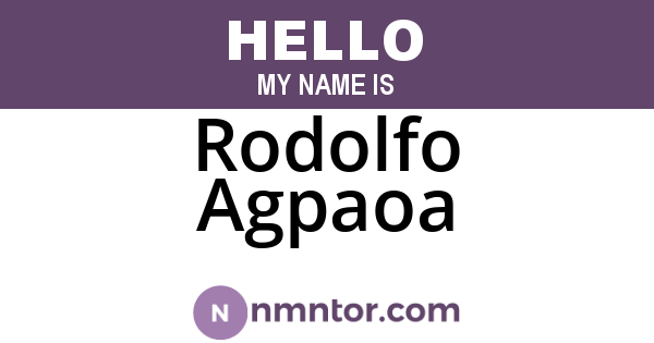 Rodolfo Agpaoa