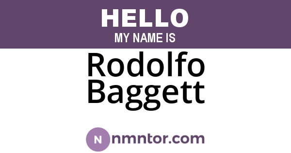 Rodolfo Baggett