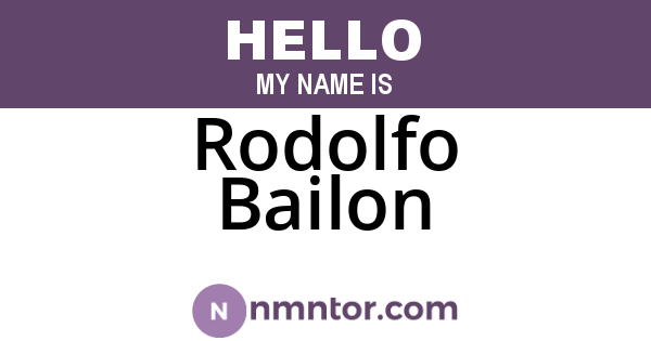 Rodolfo Bailon