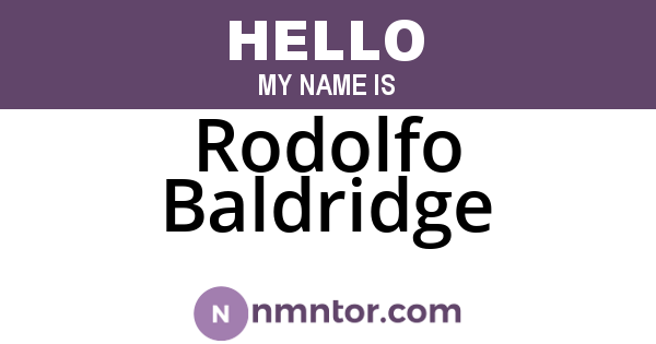 Rodolfo Baldridge