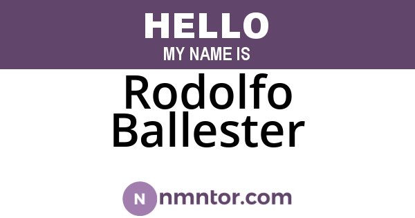 Rodolfo Ballester