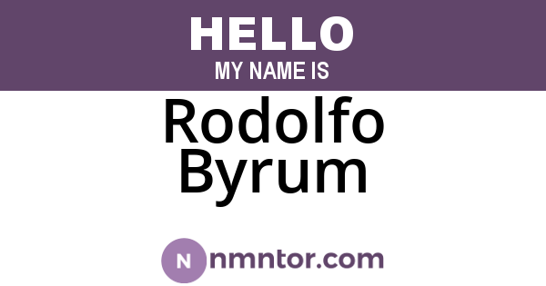 Rodolfo Byrum