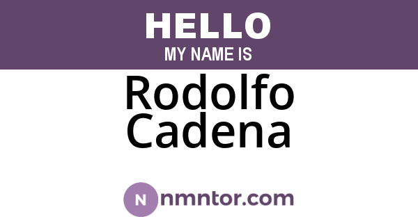 Rodolfo Cadena