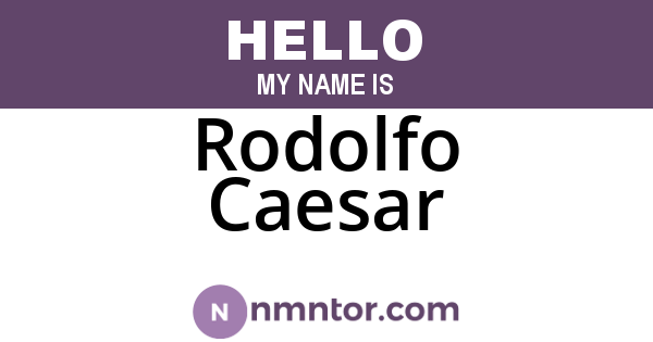 Rodolfo Caesar