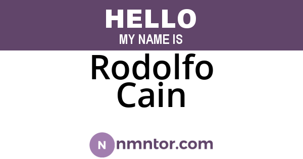 Rodolfo Cain