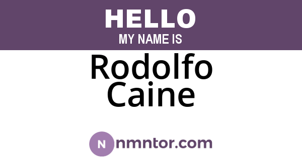 Rodolfo Caine