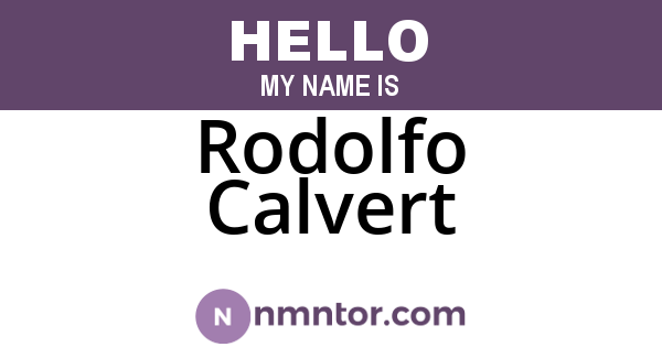 Rodolfo Calvert