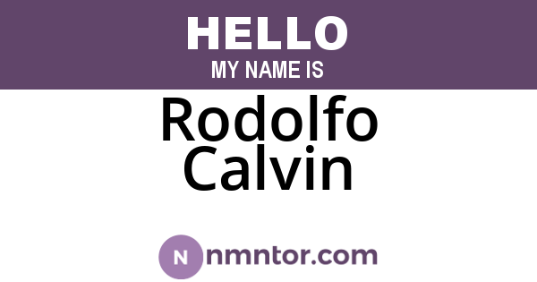 Rodolfo Calvin