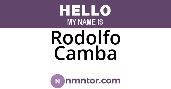 Rodolfo Camba