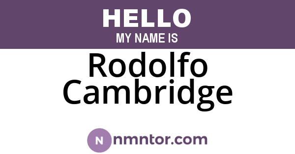 Rodolfo Cambridge