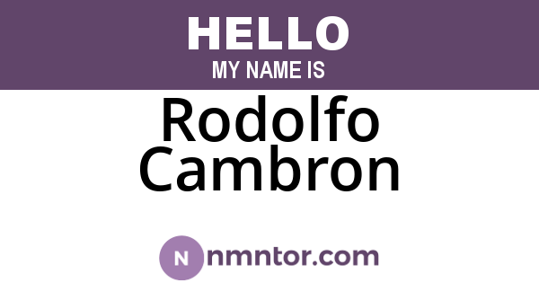 Rodolfo Cambron